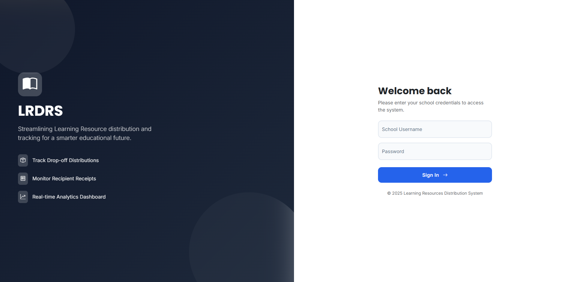 LRDRS Dashboard